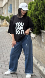 تیشرت باکسی خارجی You can Do it کمد 1680 - Image 4
