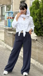 شلوار سیلک ریزشی کد 1721 - Image 7