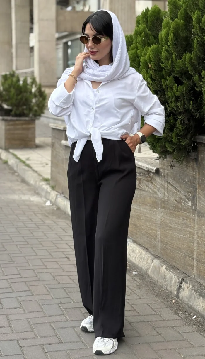 شلوار نیم بگ مورگان ریزشی آمریکایی کد 1702 - Image 8
