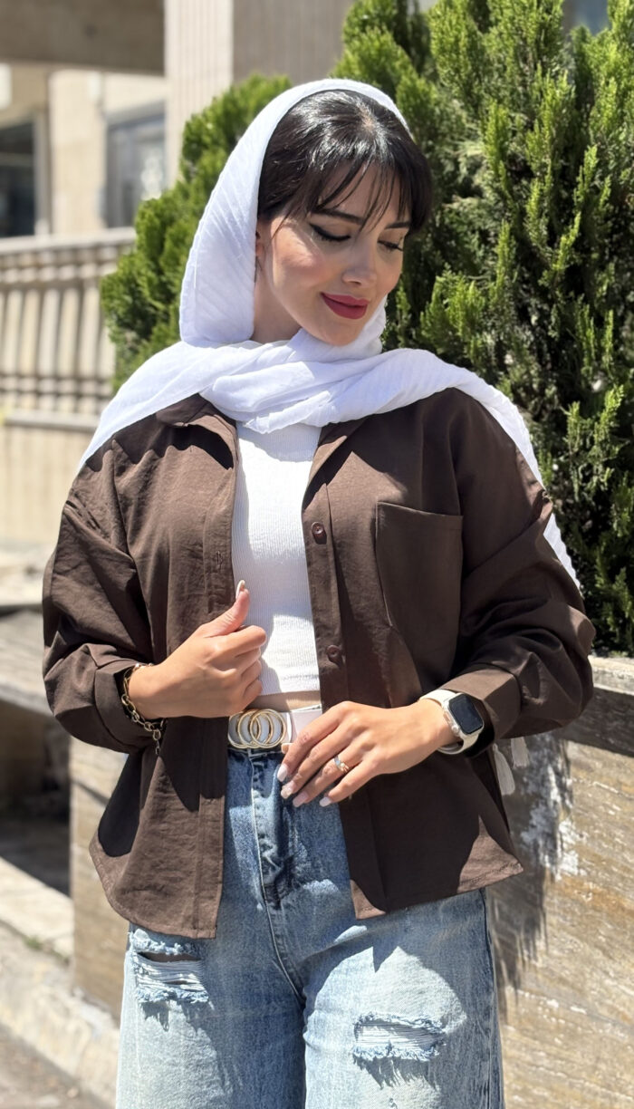 شومیز سیلک تک جیب کد 1682 - Image 2