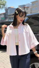 شومیز باکسی سیلک کد 1696 - Image 2