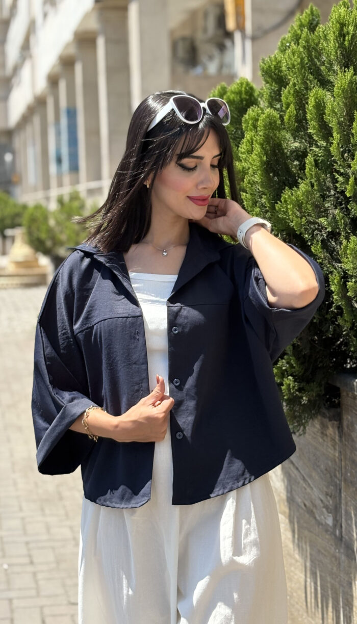 شومیز باکسی سیلک کد 1696 - Image 4