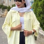 مانتو لینن قاپدار کد 1699