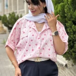 شومیز باکسی گل دار کد 1706