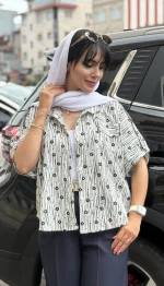 شومیز باکسی گل دار کد 1706 - Image 4