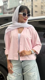 شومیز سیلک وارداتی تک جیب کد 1708 - Image 7