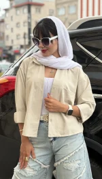 شومیز سیلک وارداتی تک جیب کد 1708 - Image 4