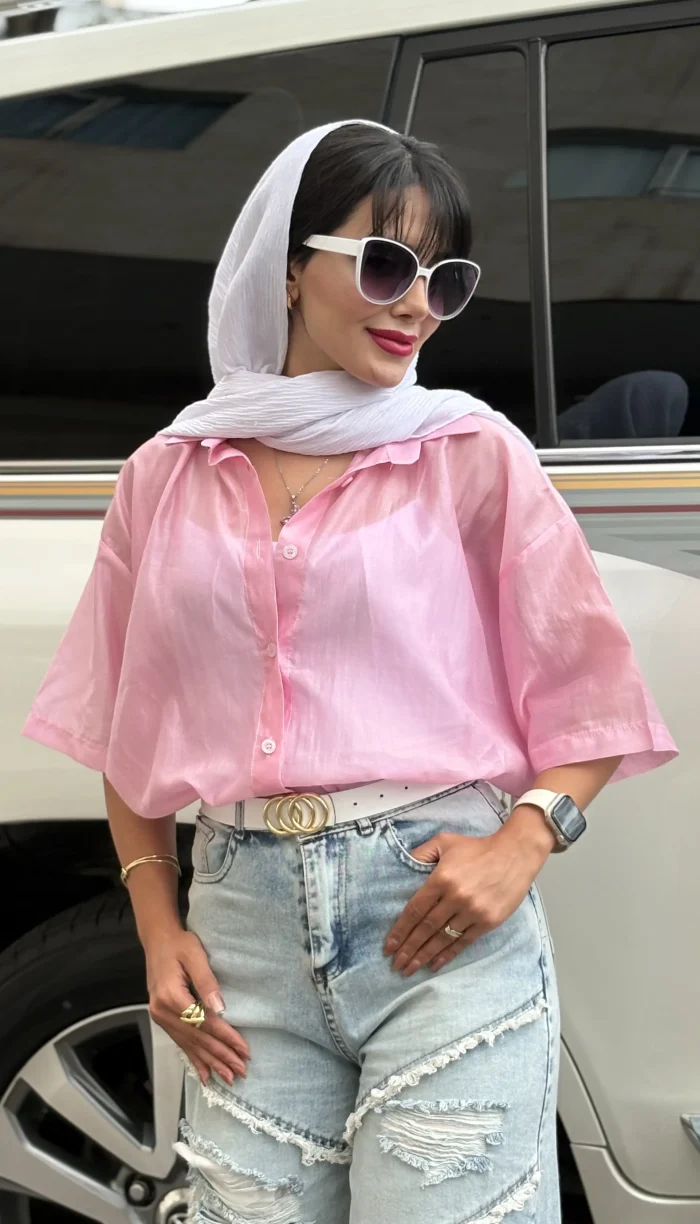 شومیز شیشه ای وارداتی کد 1709 - Image 12