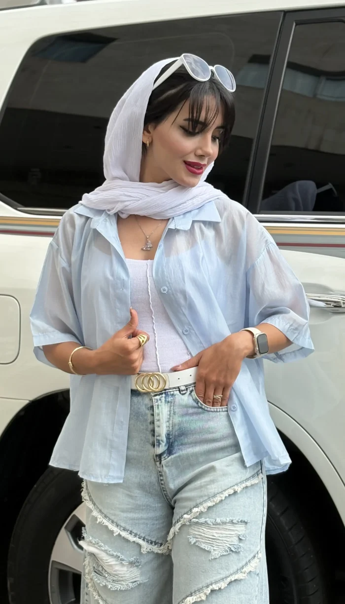 شومیز شیشه ای وارداتی کد 1709 - Image 10