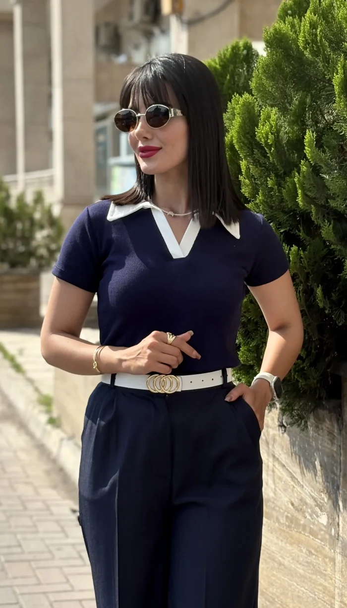 پولوشرت یقه سفید وارداتی کد 1712 - Image 11