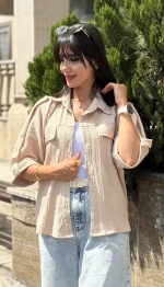 شومیز ینزی دو قاپک کد 1717 - Image 12