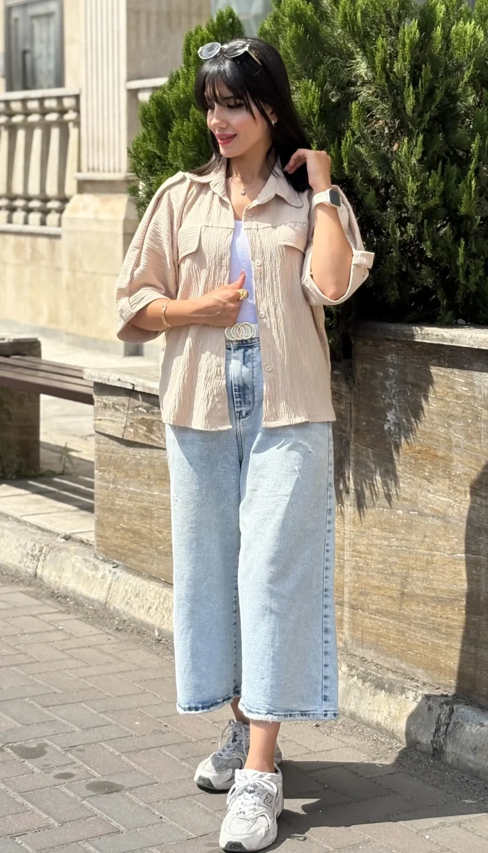 شومیز ینزی دو قاپک کد 1717 - Image 5