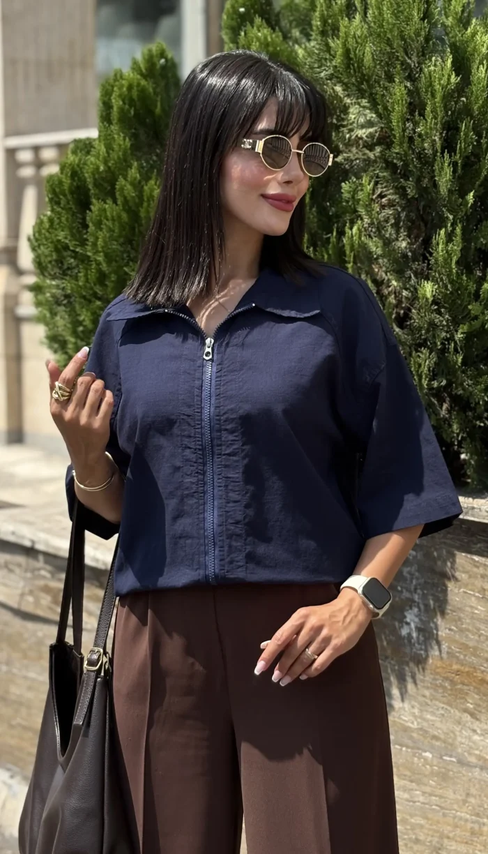 وست لینن جلو زیپ کد 1722 - Image 3