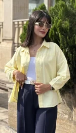 شومیز لینن آستین بالنی کد 1723 - Image 7