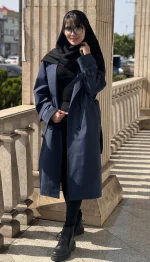 ترنچ کت بلند Zaraکد 1769 - تصویر 9